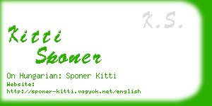 kitti sponer business card